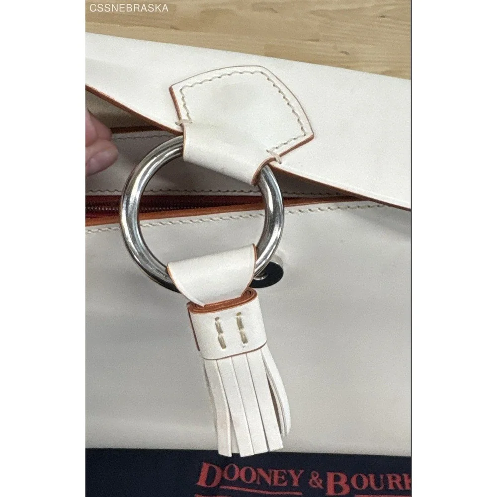 Dooney & Bourke Made in Italy Leather Buckle Shoulder Bag Convertible Clutch - S